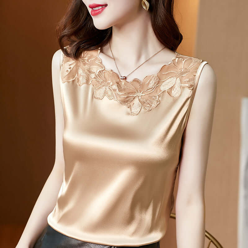 Lace V-neck Sling Vest Women