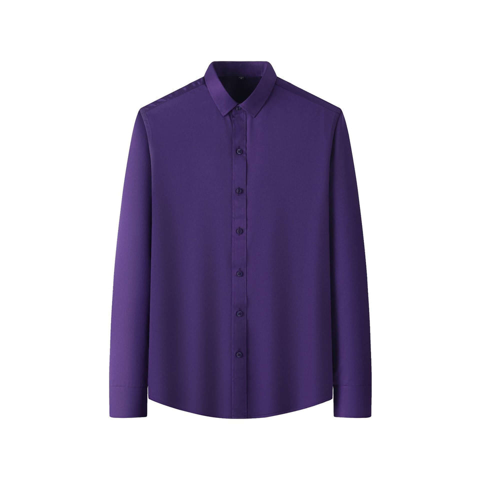 Plus Size Full Elastic Force Shirt Men's Long Sleeve