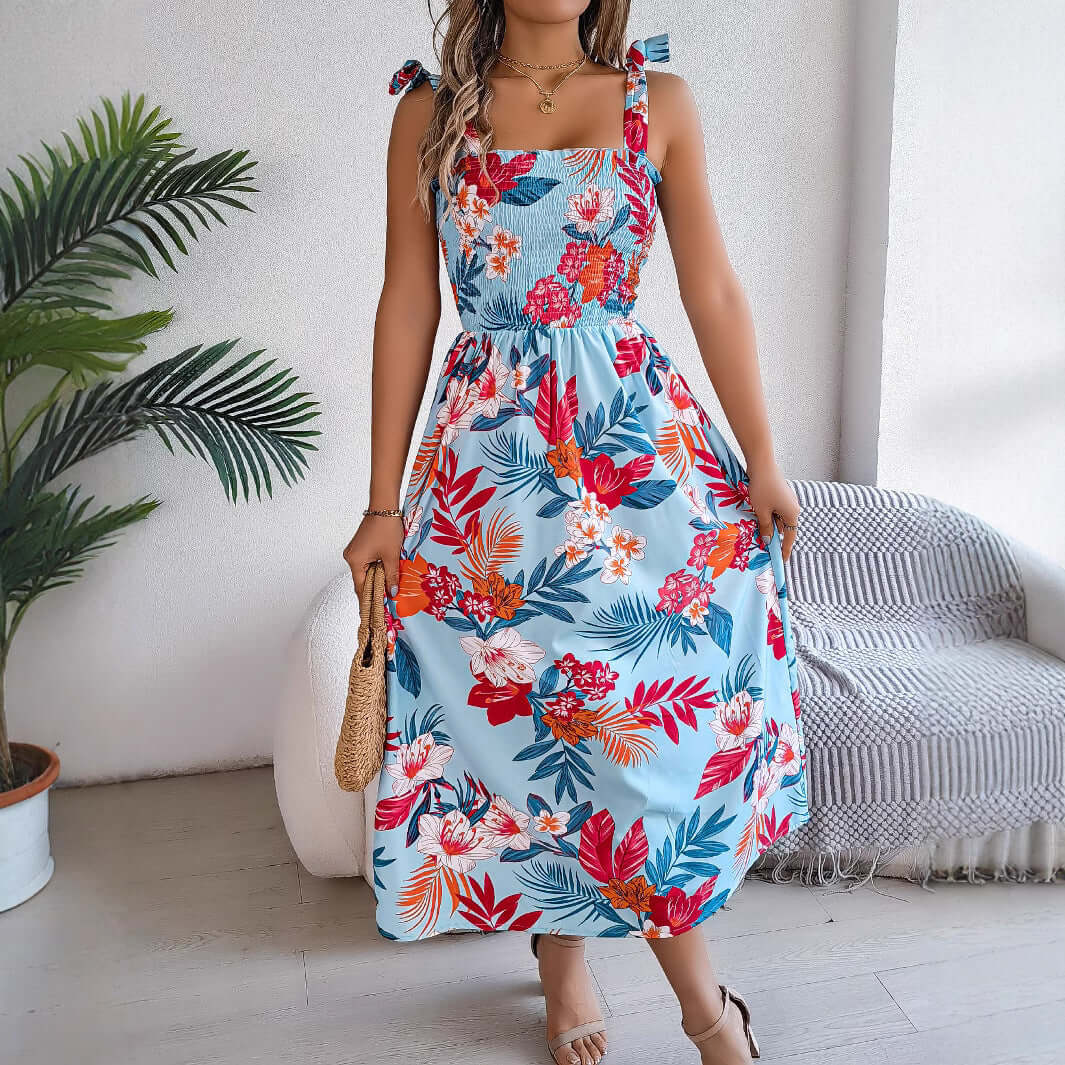 Flowers Print Suspender