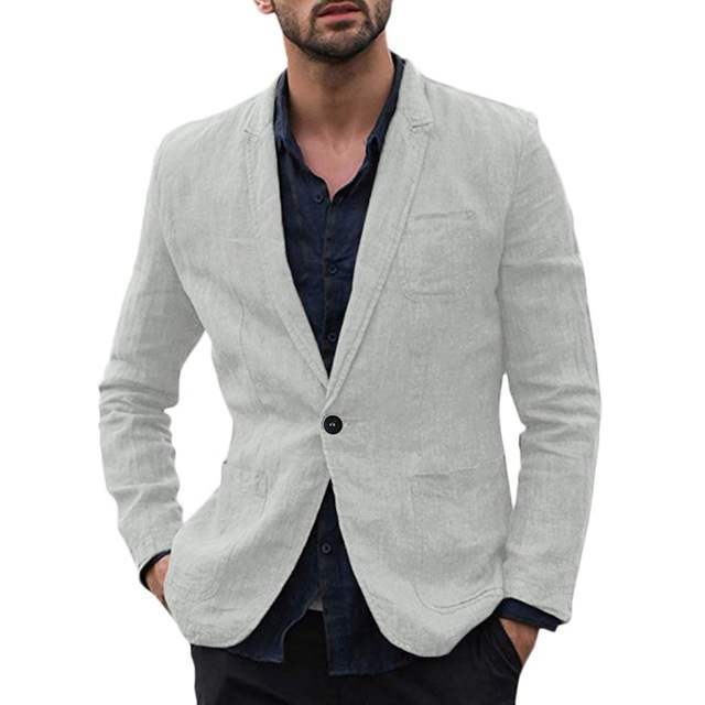 Men's Autumn Cotton Blazer – Smart Casual Outerwear