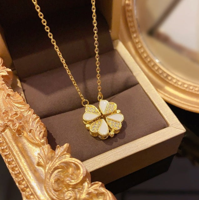 Luxury Four Leaf Clover Pendant Necklace.