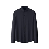 Plus Size Full Elastic Force Shirt Men's Long Sleeve