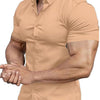 Men's Collar Casual Thin Short Sleeve Shirt