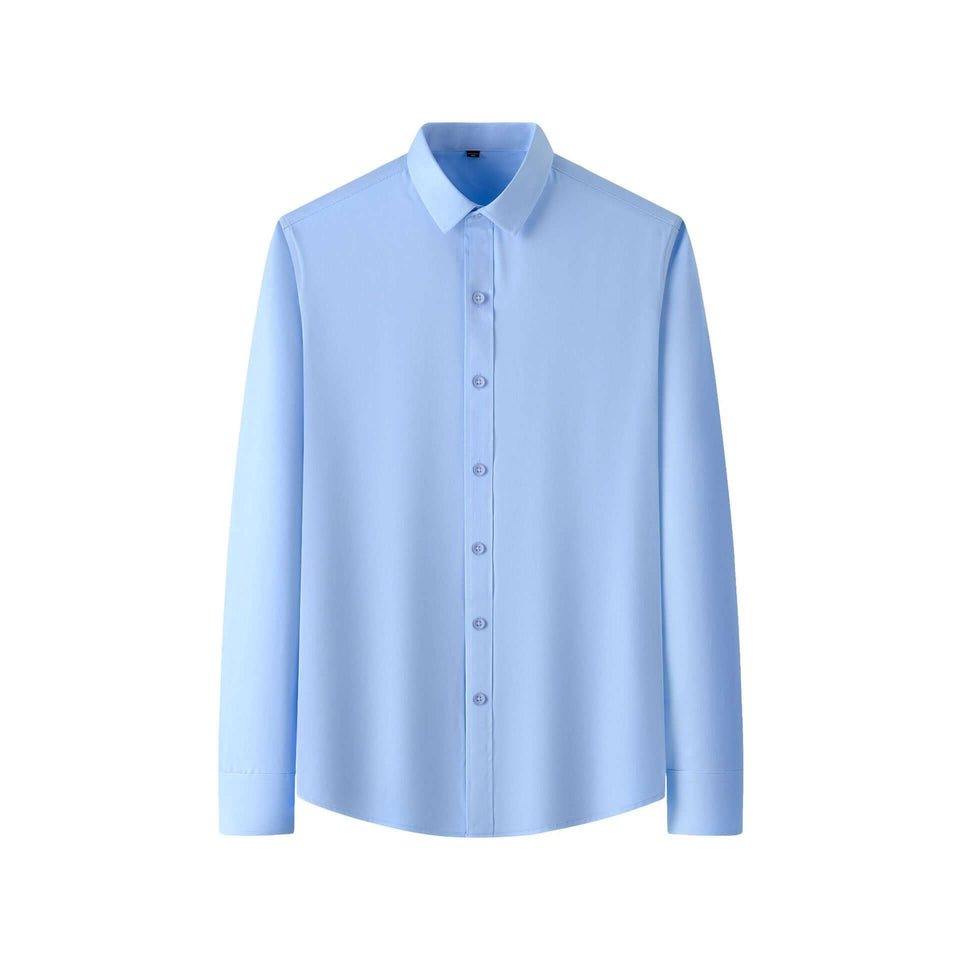 Plus Size Full Elastic Force Shirt Men's Long Sleeve