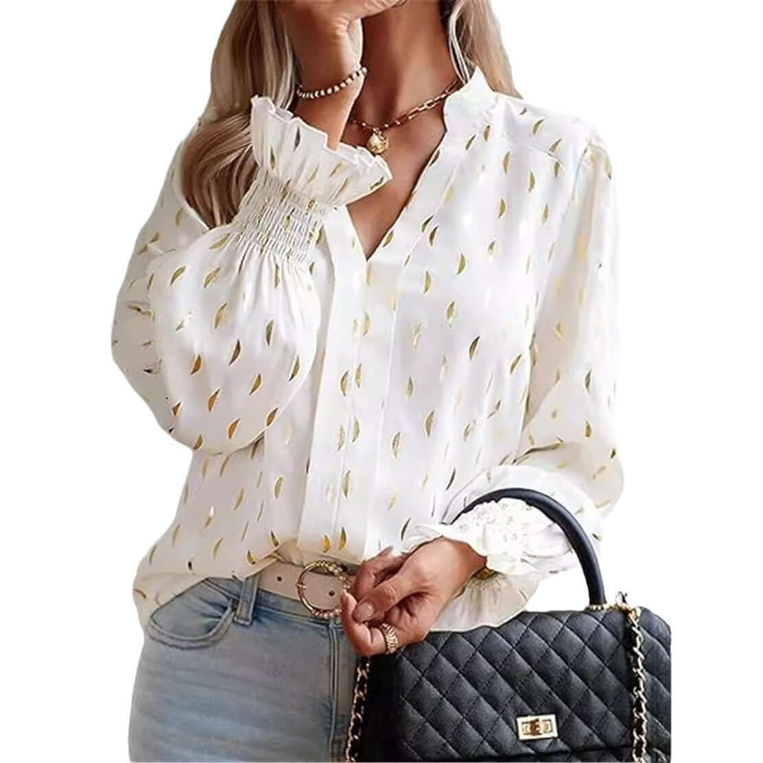 Bubble Sleeve Blouse
