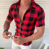 Plaid Zip Short Sleeve