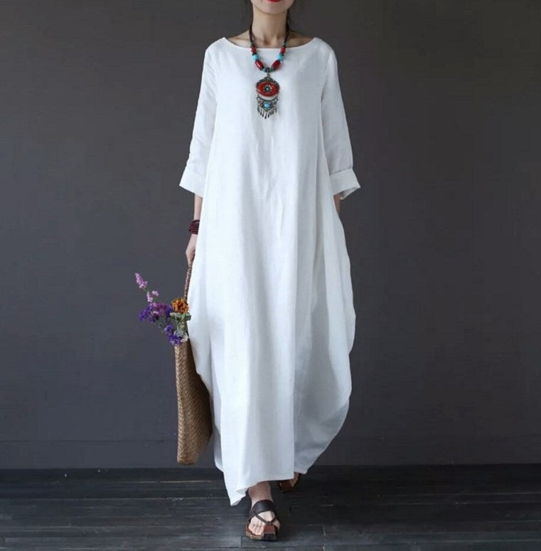 Women's Cotton-Linen Swing Skirt – Breathable & Effortlessly Chic