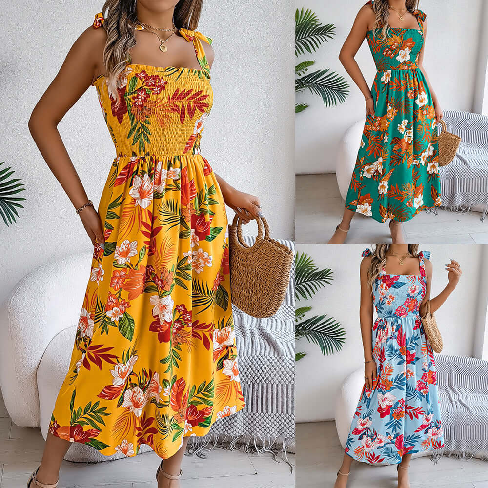Flowers Print Suspender