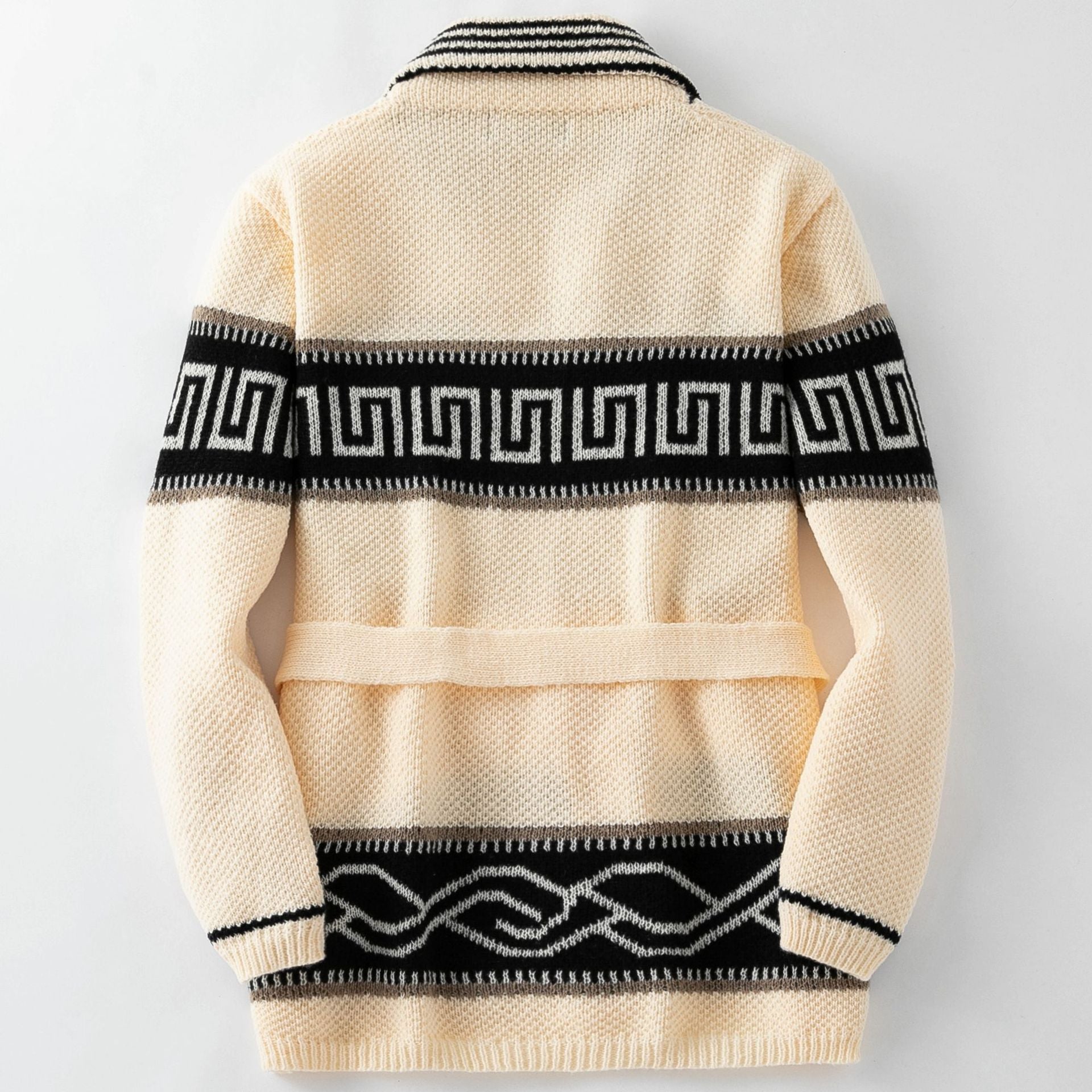 Men's Jacquard Sweater – Textured Luxury Knitwear