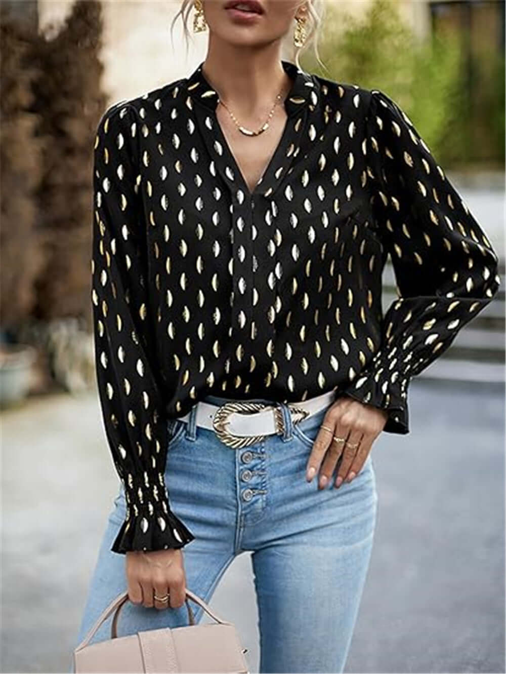 Bubble Sleeve Blouse