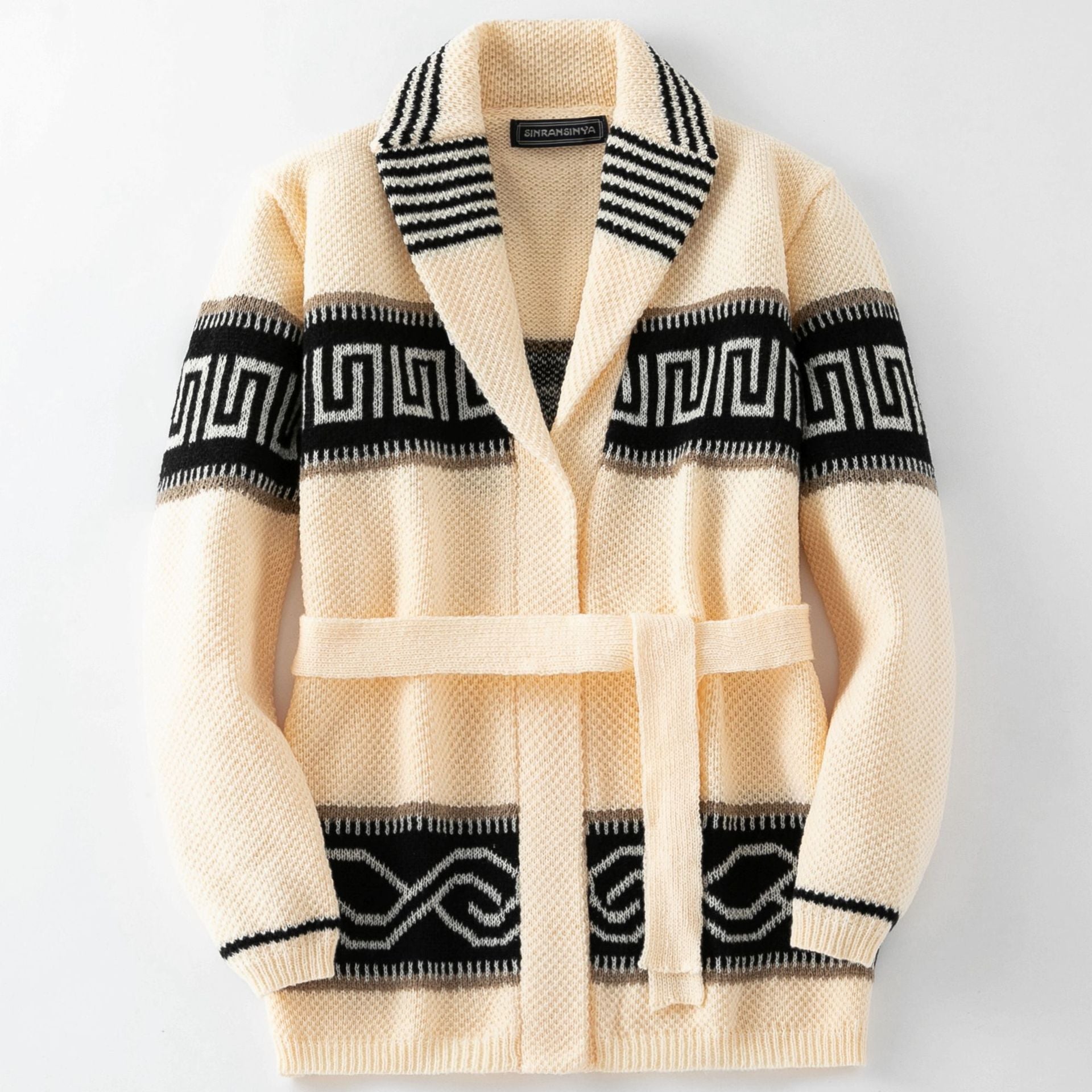 Men's Jacquard Sweater – Textured Luxury Knitwear