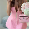 Strapless Zip-Up Mini Dress