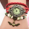 Vintage casual flying heart pendant bracelet belt watch