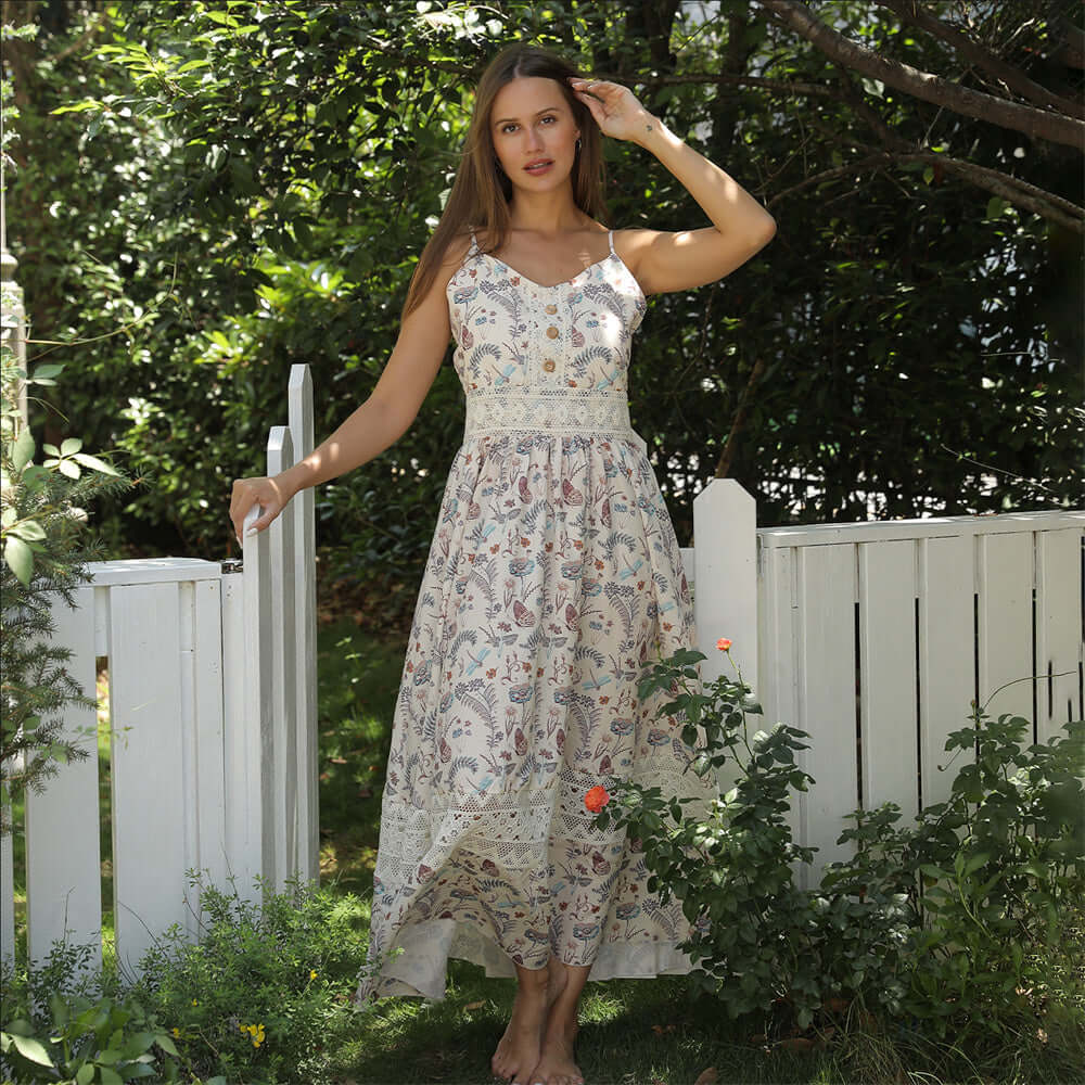 Sleeveless Floral Dress