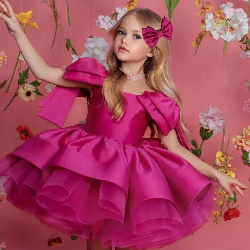 Girls' Rose Pettiskirt – Fluffy Tutu Skirt for Kids