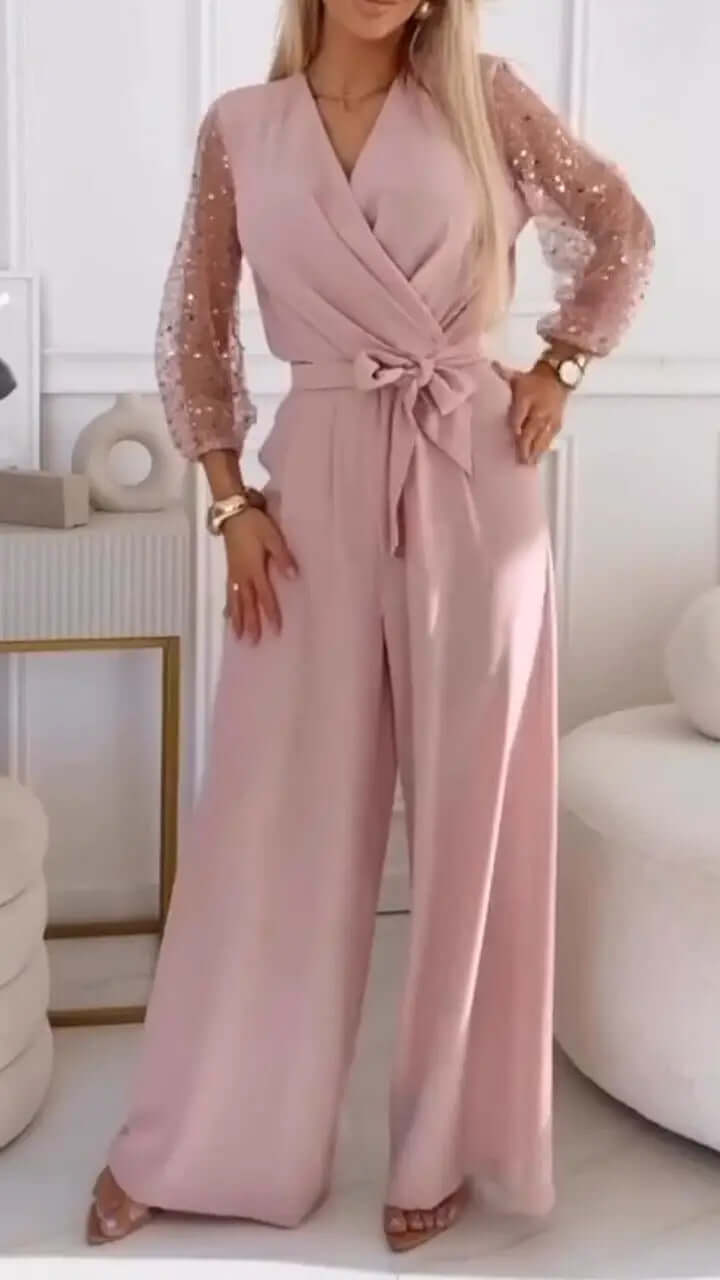 Sequined Top & Pants Set