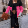 ROSE Color Block Dual Pocket Button Front Cardigan