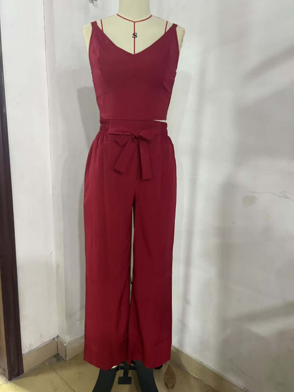 Slim Elastic Pleated