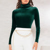 Velvet Turtleneck Top