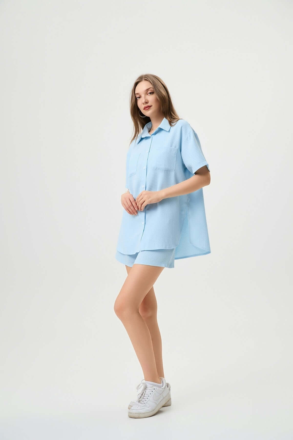 Waffle Shirt & Shorts Set