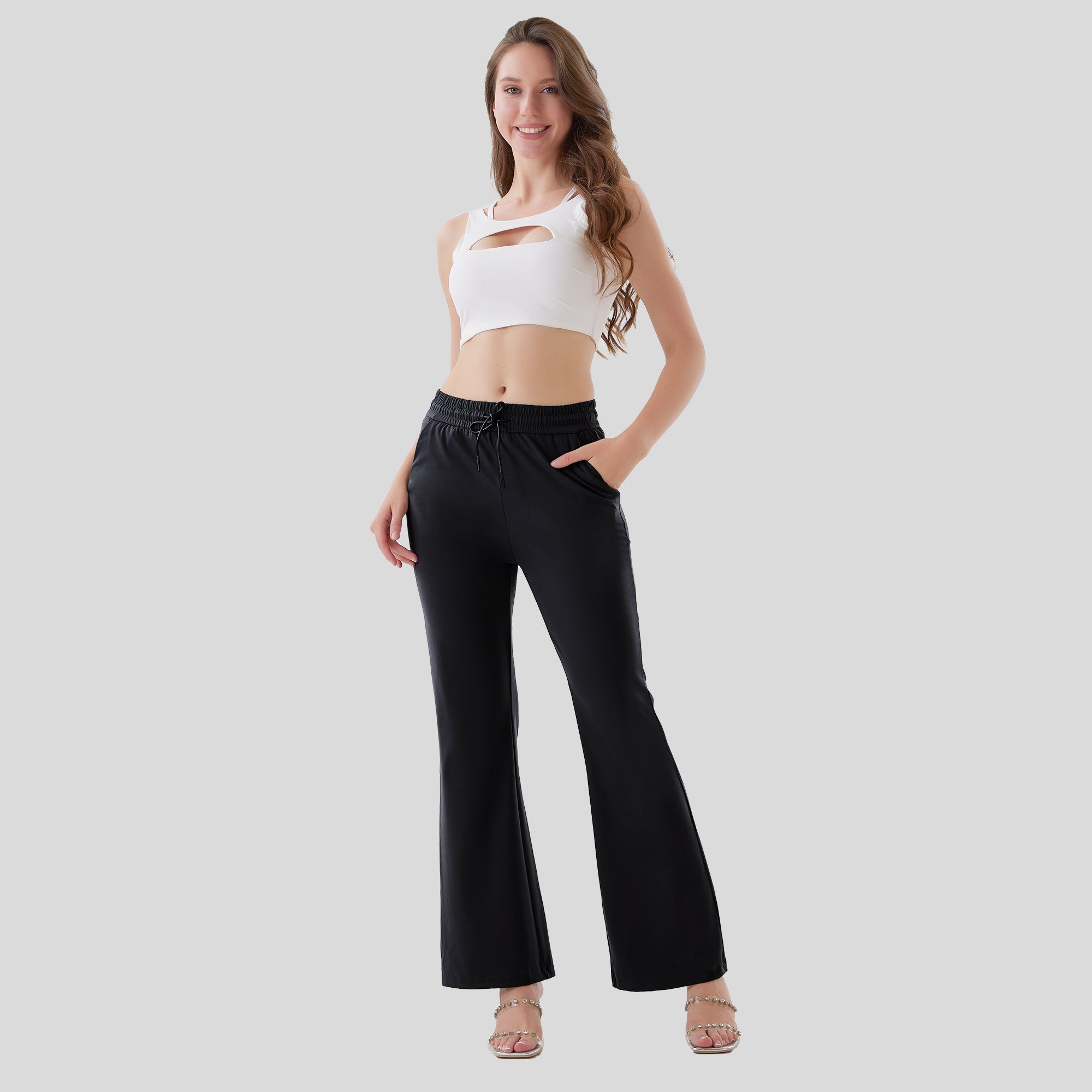 Women's Pull Rope Flared Pants – Trendy & Comfortable Bottoms