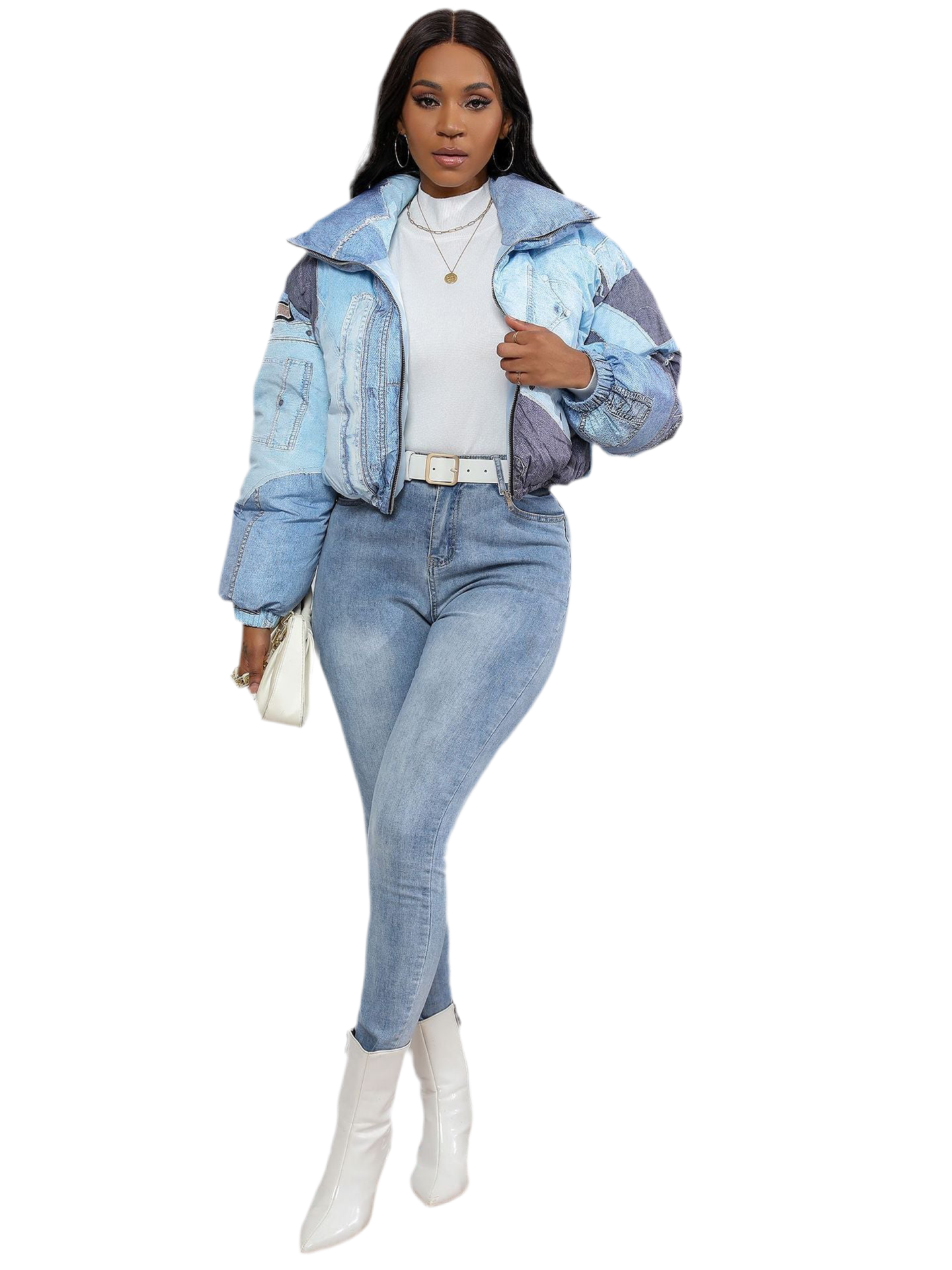 Jacket Denim Printing Cotton Coat Jacket