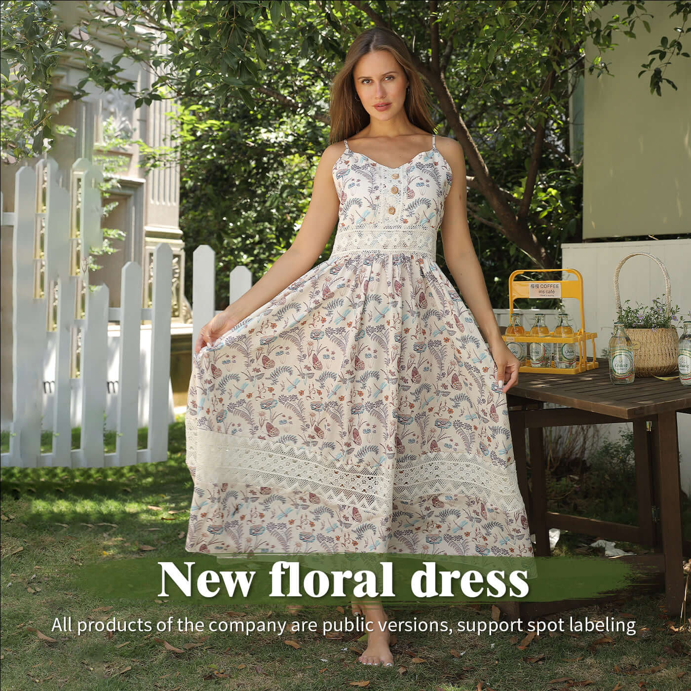Sleeveless Floral Dress