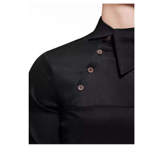 Men's Lapel Oblique Placket Asymmetric Long-sleeved Shirt