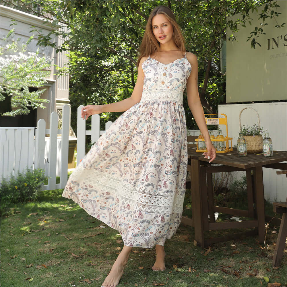 Sleeveless Floral Dress