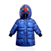 Big kids double zipper Ultraman glasses down jacket