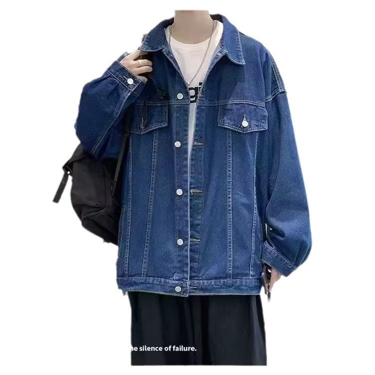 Unisex Denim Jacket with Side Pockets – Classic Casual Style