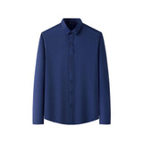Plus Size Full Elastic Force Shirt Men's Long Sleeve