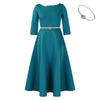 Solid Color Swing Dress