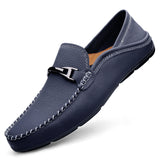 Extra Large Casual Leather Shoes Leather Widened Gommino