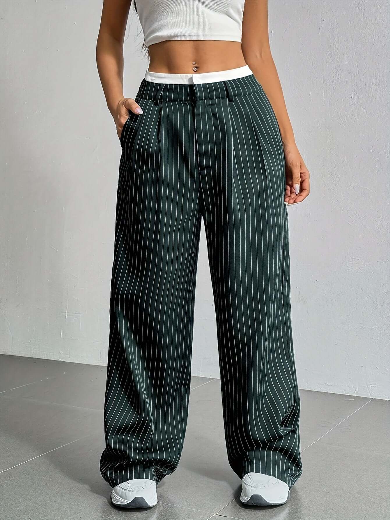 Loose Straight Suit Pants