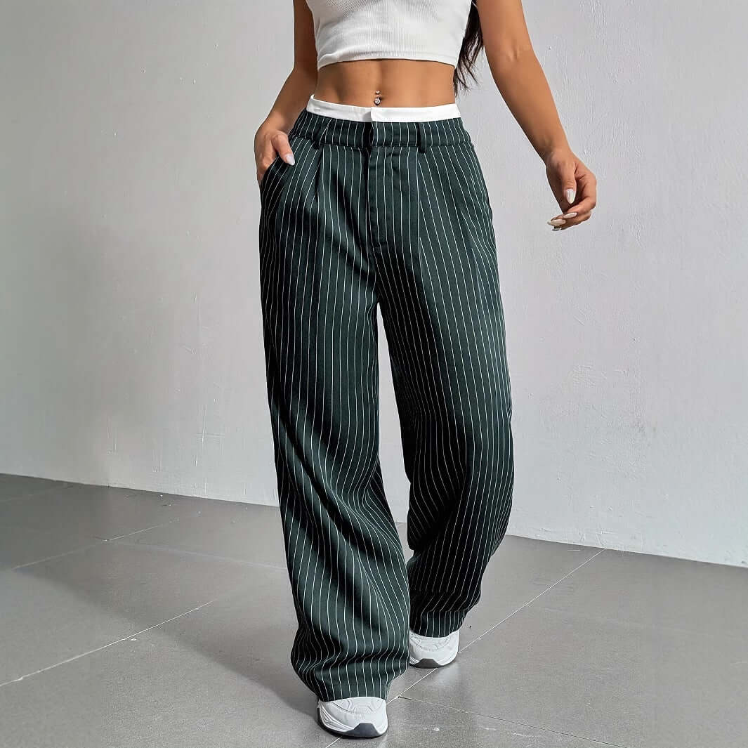 Loose Straight Suit Pants