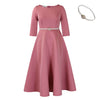 Solid Color Swing Dress