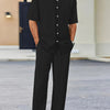 Men's Solid Color Short Sleeve Fashion Suit