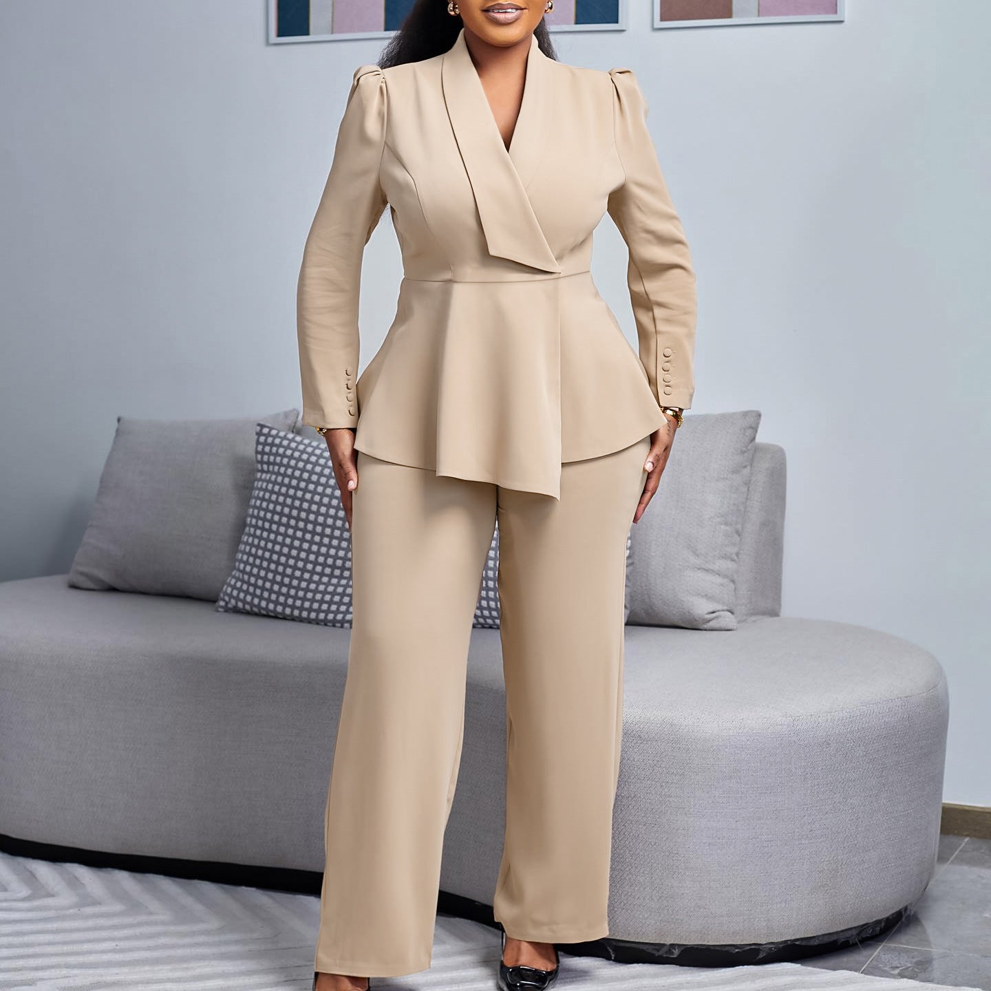 <p>Thoughtfully composed with an editorial sensibility, this piece embodies understated luxury through texture, movement, and presence. It transitions seamlessly through the day with confidence and quiet sophistication.</p>