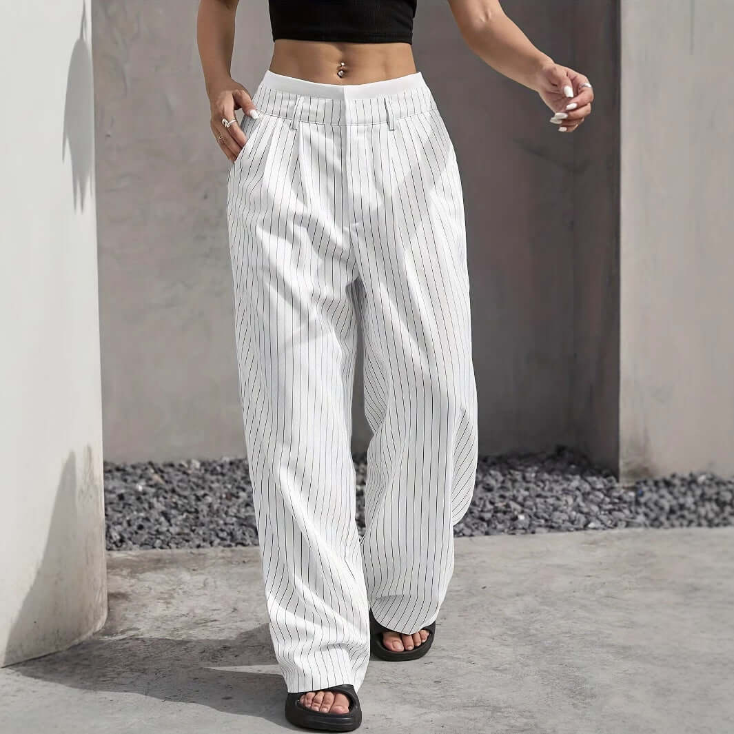 Loose Straight Suit Pants