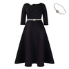 Solid Color Swing Dress