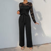 Zipper Lace-up Jumpsuit