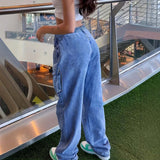 American Retro Workwear Jeans Women's New Slimming Loose