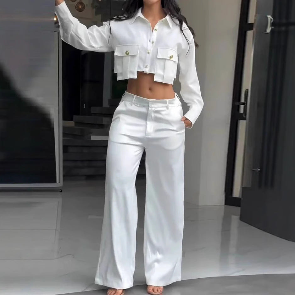 Midriff Top & Wide Leg Pants