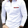 Men's Personalized 3d Digital Printing Long-sleeve Zipper Polo Shirt Top