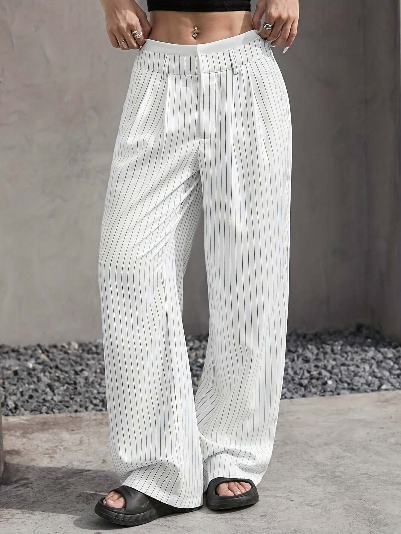 Loose Straight Suit Pants