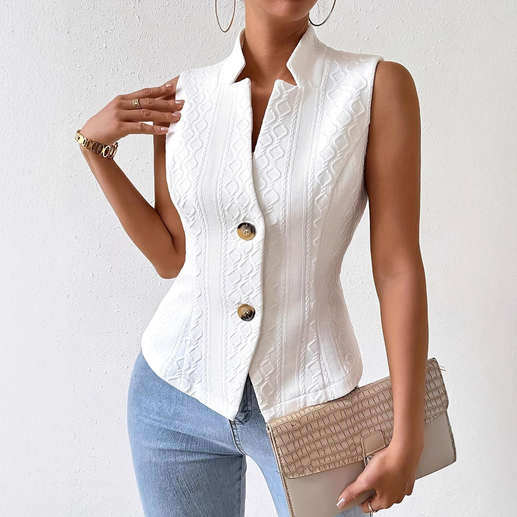 Sleeveless Blazer Vest