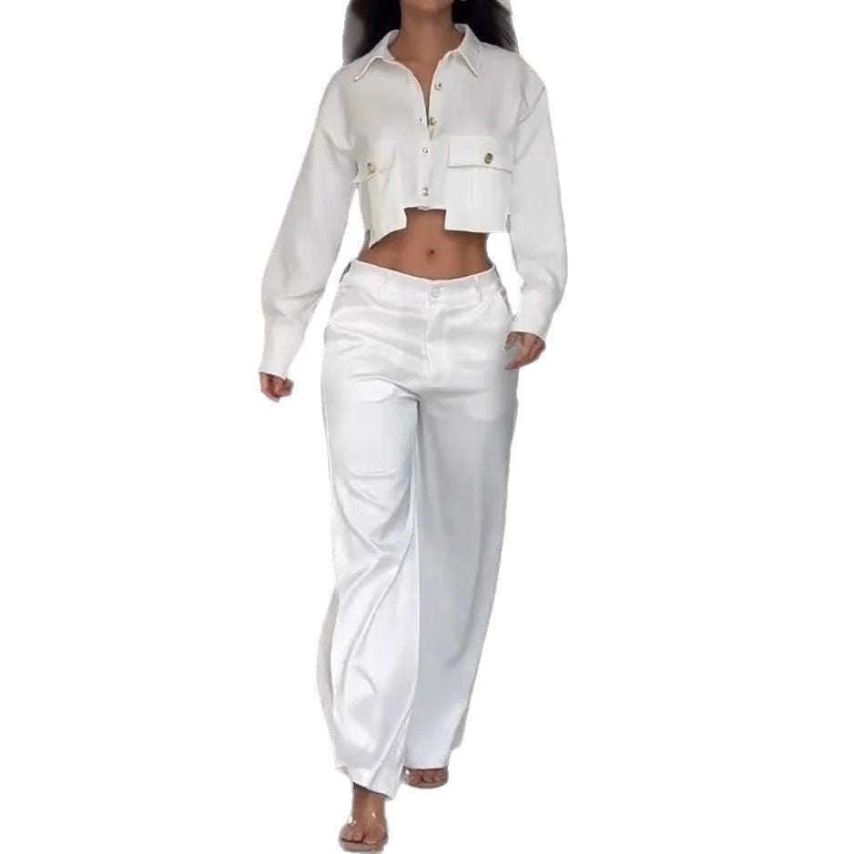 Midriff Top & Wide Leg Pants