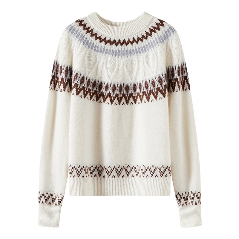 Jacquard Cashmere Sweater