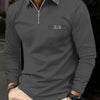 Men's Personalized 3d Digital Printing Long-sleeve Zipper Polo Shirt Top by maamgic